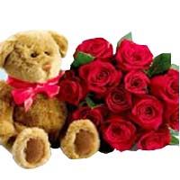 Show your romantic side by choosing this delightful bouquet of twelve Red Roses....