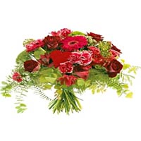 Show your True Heart by sending this charm arrangement of Red Roses and seasonal...