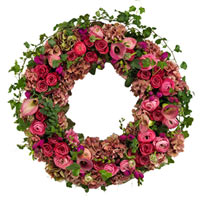 Traditional funeral wreath