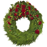 Loving funeral wreath