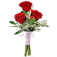 For the one and only, to express your feelings with this 3 buch of roses! Vase n...