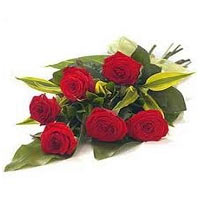 Bunch of 5 red roses to make somebody smile & think about you....