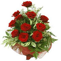 This red roses bouquet arrangement shows to brighten up every occasion....