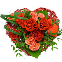we tie all bouquets of fresh flowers after receiving the order. Bouquet of red r...