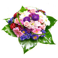 Tie all bouquets of fresh flowers after receiving the orde...