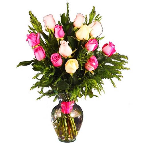 Order this Breathtaking Happy Blooms Flower Vase f......  to Poza rica