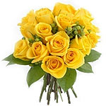 Beautiful One and a Half dozen Yellow Roses for Christmas