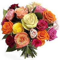 Five different colours of roses really add a little flare! Match any room, any m...