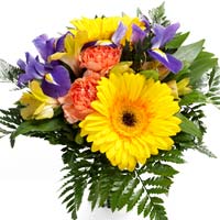 Vibrant bouquet to suit the whole year's festivities. Florist design a colorful ...
