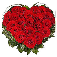 Show your sweetheart/beloved your heart full of love. Twenty-four red roses in a...