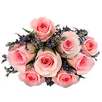 Eminent and extravagant, this luxurious collection of 8 soft pink roses embodies...