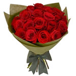 Stunning long stemmed roses presented in a delight...