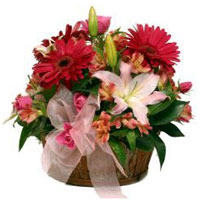 Order this Stylish Wicker Basket of Fresh Colorful...