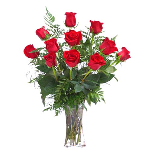 The product 12 Roses in Vase is composed of 12 bea......  to Campo grande