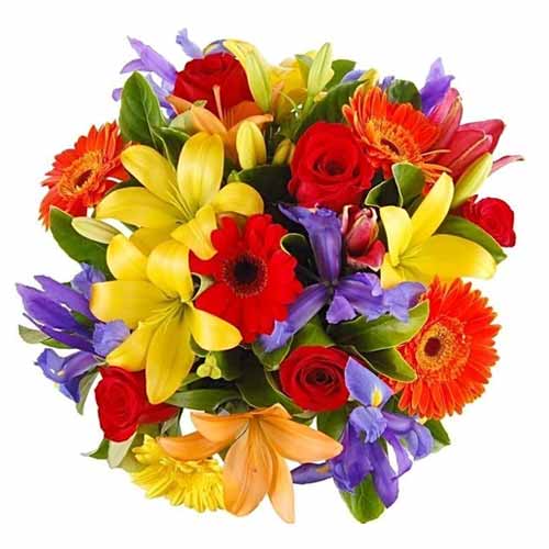 Be happy by sending this Alluring Mixed Floral Bou......  to Campo grande