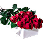 Twelve sumptuous boxed roses. Available in red, pi......  to Port colborne