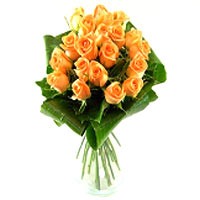A delightful arrangement of 20 oranges roses, perfect way to convey your emotion...