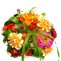 Tie all bouquets of fresh flowers after receiving the order...