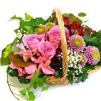 we tie all the flower baskets with fresh flowers only after receiving the order...