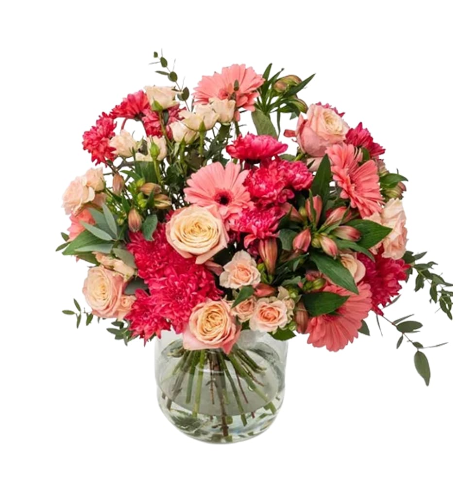 Its easy to please some over a bundle of floral happiness and this bouquet of ge...