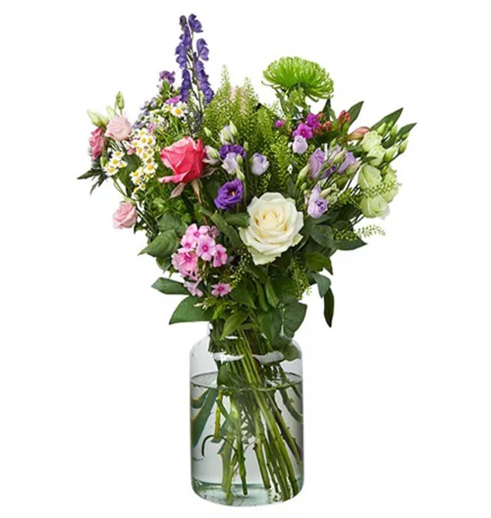 This lovely arrangement in pastel hues can make someone specials day or your own...