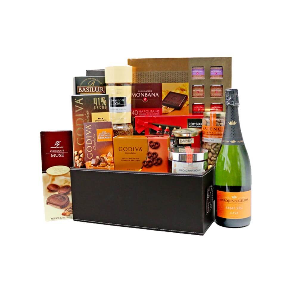 The perfect wine basket, packed with gourmet favor......  to Wang Tau Hom_HongKong.asp