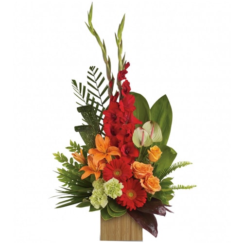 Delight your loved ones with this Expressive Fresh Flowers Bouquet that combines...