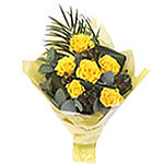 The bright bouquet of 7 yellow roses ready to bring sunny wishes into any home. ...