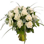Send this bouquet of white roses to someone special at any occasion. ...