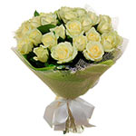 25 bouquet of white roses arranged beautifuly. A complete product for all occasi...