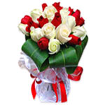 For a sparkling celebration, choose this impressive bouquet of 25 red  and white...