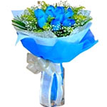 Bouquet of 29 blue roses make very happy both you and the person you are sending...
