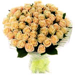Delicate bouquet of 75 white roses will delight and surprise even the most deman...