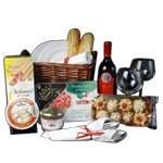 Graceful Gift Basket with Everlasting Christmas Greetings