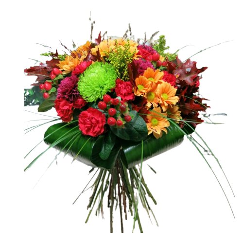 This bold autumn bouquet has had an unexpected mak...