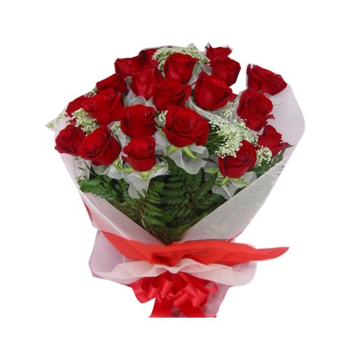This stunning bouquet opens with Fuji red roses, f...