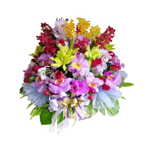 This beautiful combination of colorful flowers bou...