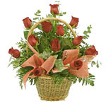 Create some loving memories by sending this lovely 25 Red roses basket to your l...