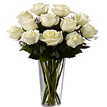 White Roses In A Vase