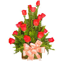 18 Red Roses Arrangement