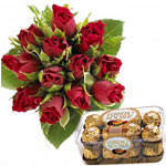 A sweet and romantic gift. Includes:- A beautiful red rose bouquet (12 red roses...