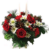 Happy Holidays! Enjoy the beauty of this centerpie......  to flowers_delivery_mount pearl_canada.asp