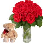 This dozen freshly cut medium stem red roses are a......  to london_florists.asp