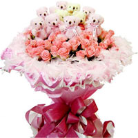 This splendid gift of Unique Assemble of 33 Pink R......  to flowers_delivery_zhoushan_china.asp