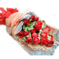 19 red roses, with greens, single package banquet.......  to baotou_florists.asp