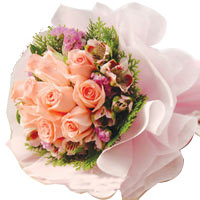 11 pink roses, match flowers or match baby's breat......  to Chengde_china.asp
