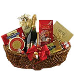 Impress someone with this Chocolaty Wine Basket fo......  to flowers_delivery_qingyuan_china.asp