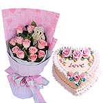 Send this perfect gift of Delicious Cream Cake wit......  to lianjiang