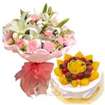 Send this exclusive gift of Amazing Cake with Flow......  to shenzhen_florists.asp