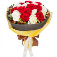 Send this Delicate Personal Touch White N Red Rose......  to Fenghua